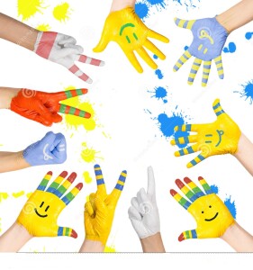 painted-children-s-hands-different-colors-smilies-33522889
